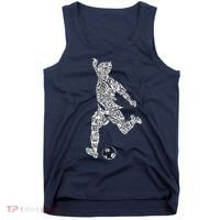 Soccer Player Ball Shadow Word Mashup Tank Top thumb 0