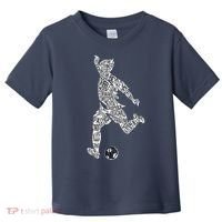 Soccer Player Ball Shadow Word Mashup Toddler T-Shirt thumb 0