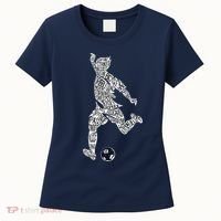Soccer Player Ball Shadow Word Mashup Women's T-Shirt thumb 0