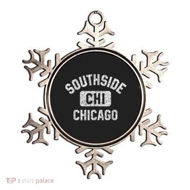 Southside Chicago CHI Gym Style Distressed White Print Ornament