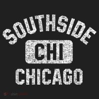 Southside Chicago CHI Gym Style Distressed White Print Hat thumb 2