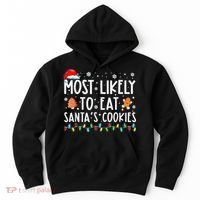 Santa's Cookie Connoisseurs Festive Family Christmas Fun Hoodie thumb 0