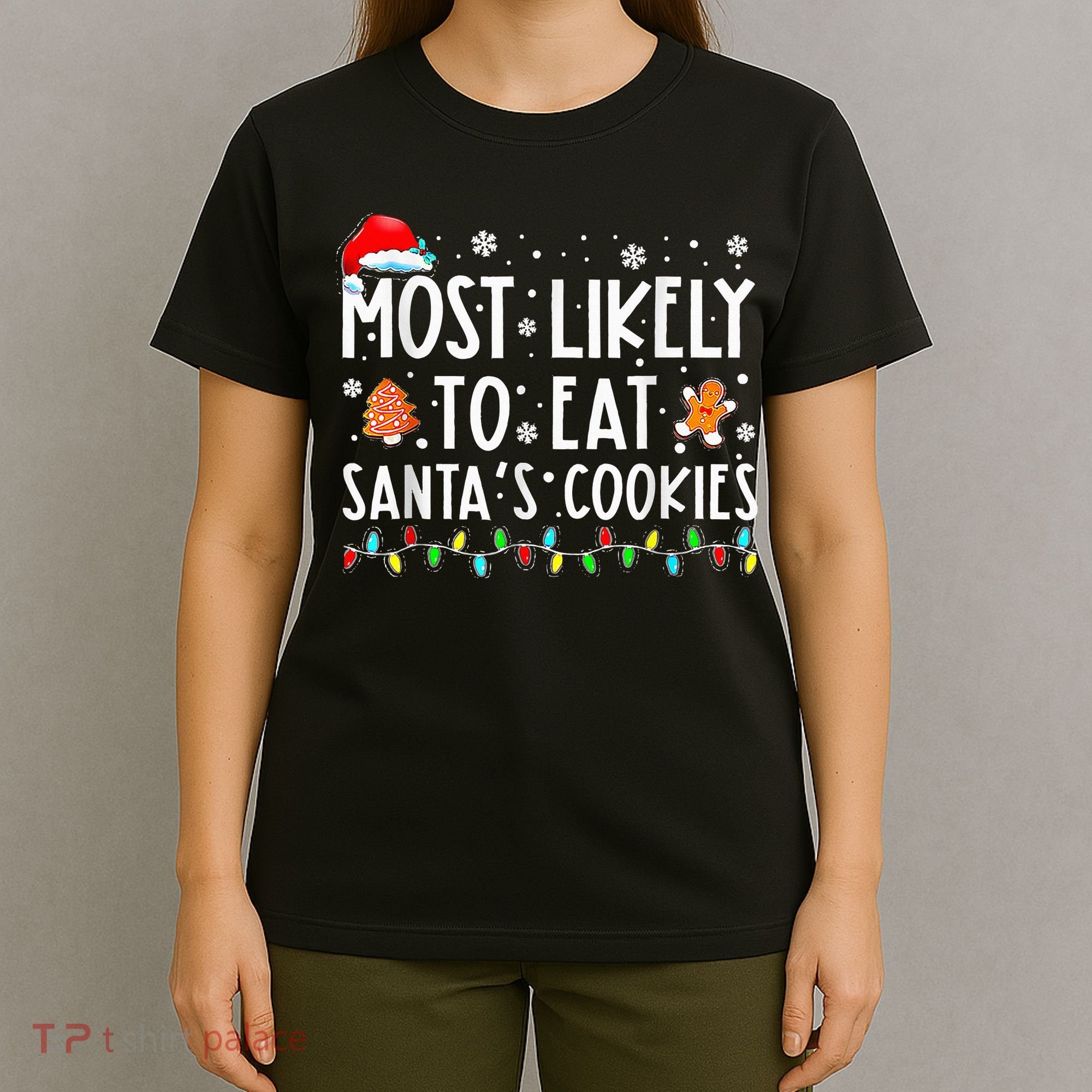 Santa's Cookie Connoisseurs Festive Family Christmas Fun T-Shirt