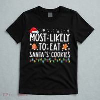 Santa's Cookie Connoisseurs Festive Family Christmas Fun T-Shirt thumb 5