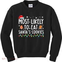 Santa's Cookie Connoisseurs Festive Family Christmas Fun Kids Sweatshirt thumb 0