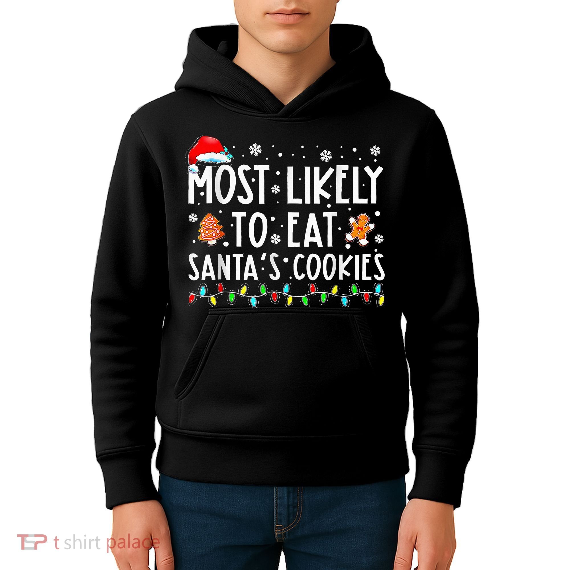 Santa's Cookie Connoisseurs Festive Family Christmas Fun Kids Hoodie
