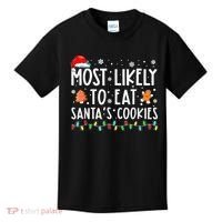 Santa's Cookie Connoisseurs Festive Family Christmas Fun Kids T-Shirt thumb 0