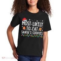 Santa's Cookie Connoisseurs Festive Family Christmas Fun Kids T-Shirt thumb 2