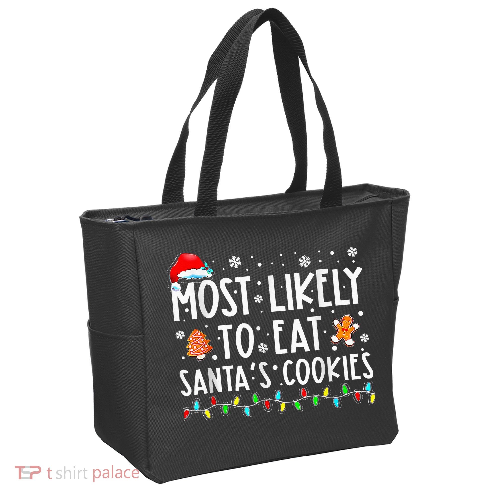 Santa's Cookie Connoisseurs Festive Family Christmas Fun Tote Bag