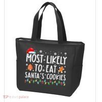 Santa's Cookie Connoisseurs Festive Family Christmas Fun Tote Bag thumb 3