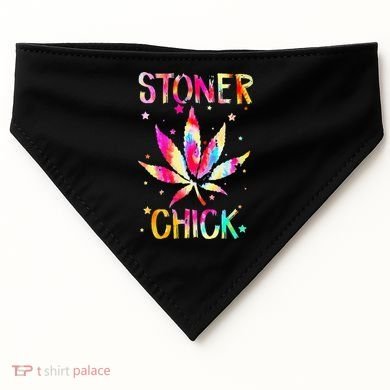 Stoner Chick Cannabis Stoner Marijuana Cannabis USA-Made Doggie Bandana