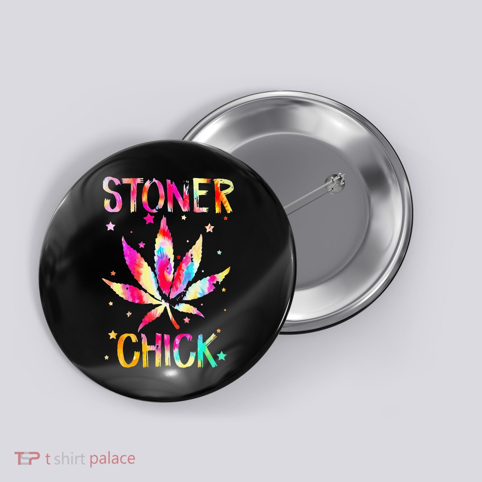 Stoner Chick Cannabis Stoner Marijuana Cannabis Button