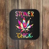 Stoner Chick Cannabis Stoner Marijuana Cannabis Coaster thumb 0