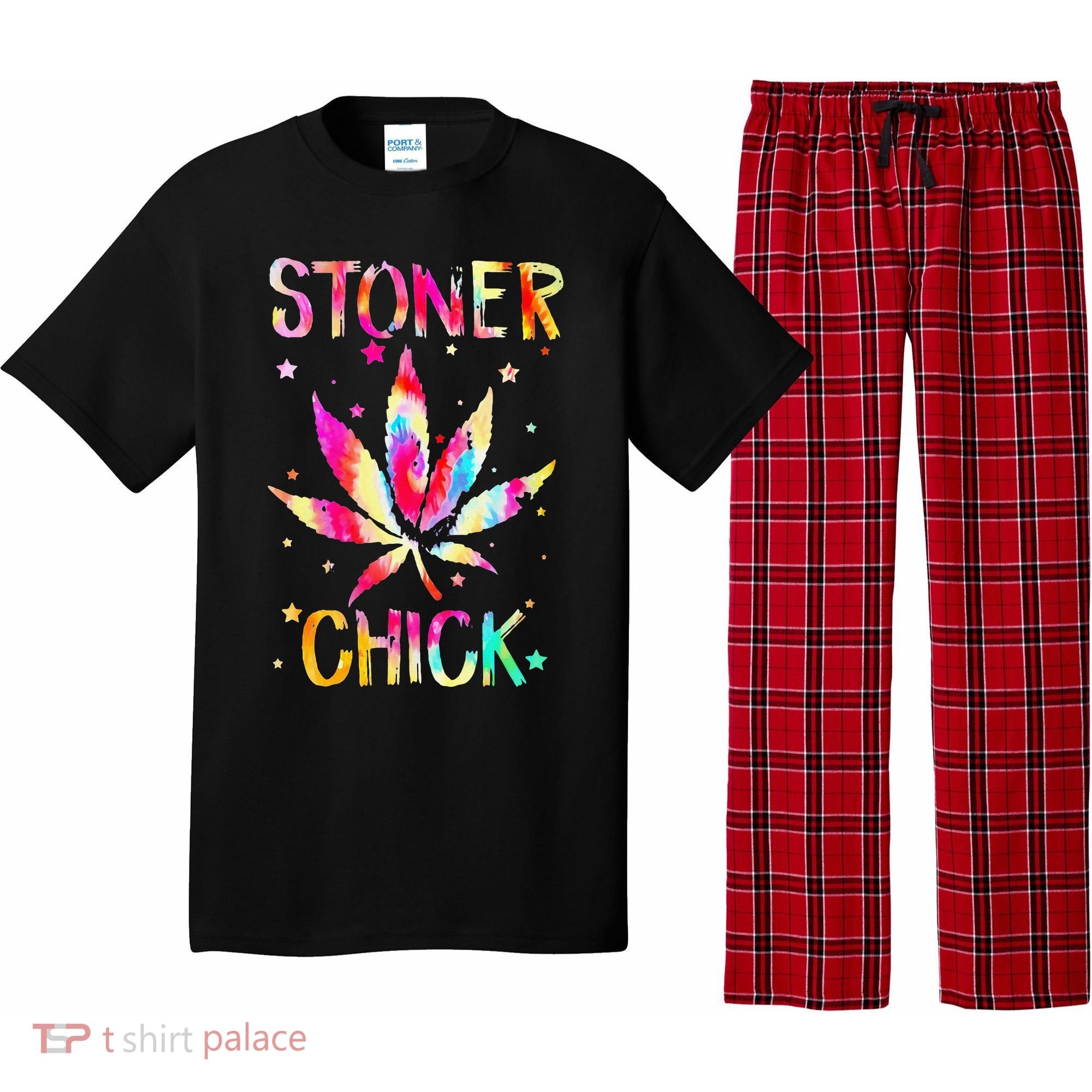 Stoner Chick Cannabis Stoner Marijuana Cannabis Pajama Set