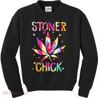Stoner Chick Cannabis Stoner Marijuana Cannabis Kids Sweatshirt thumb 0