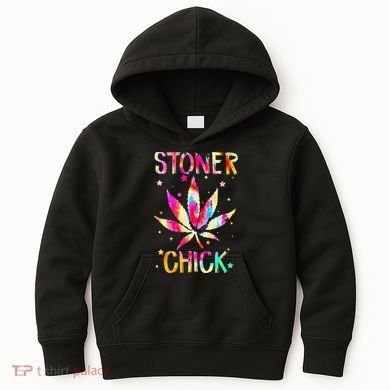 Stoner Chick Cannabis Stoner Marijuana Cannabis Kids Hoodie