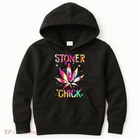 Stoner Chick Cannabis Stoner Marijuana Cannabis Kids Hoodie thumb 0