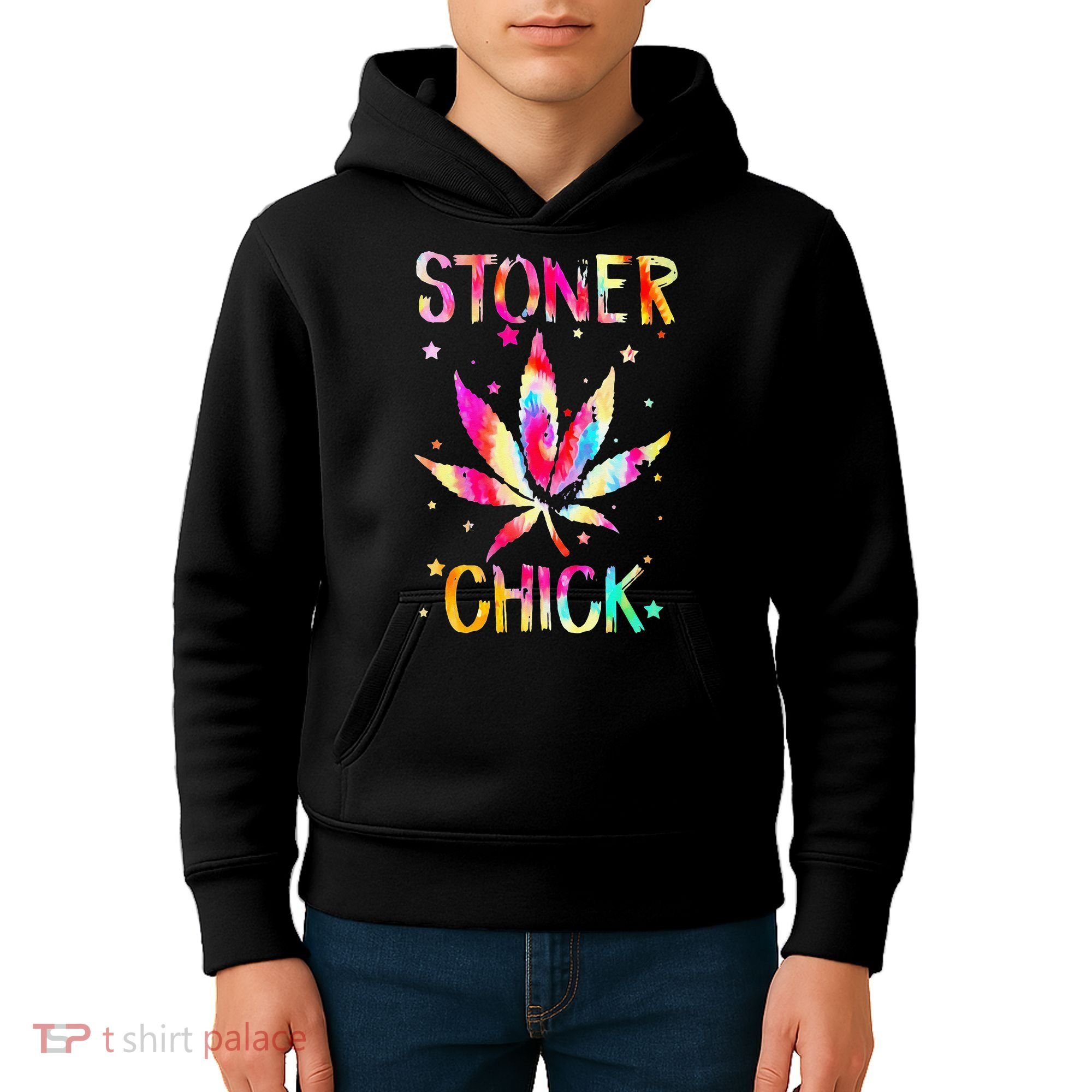 Stoner Chick Cannabis Stoner Marijuana Cannabis Kids Hoodie