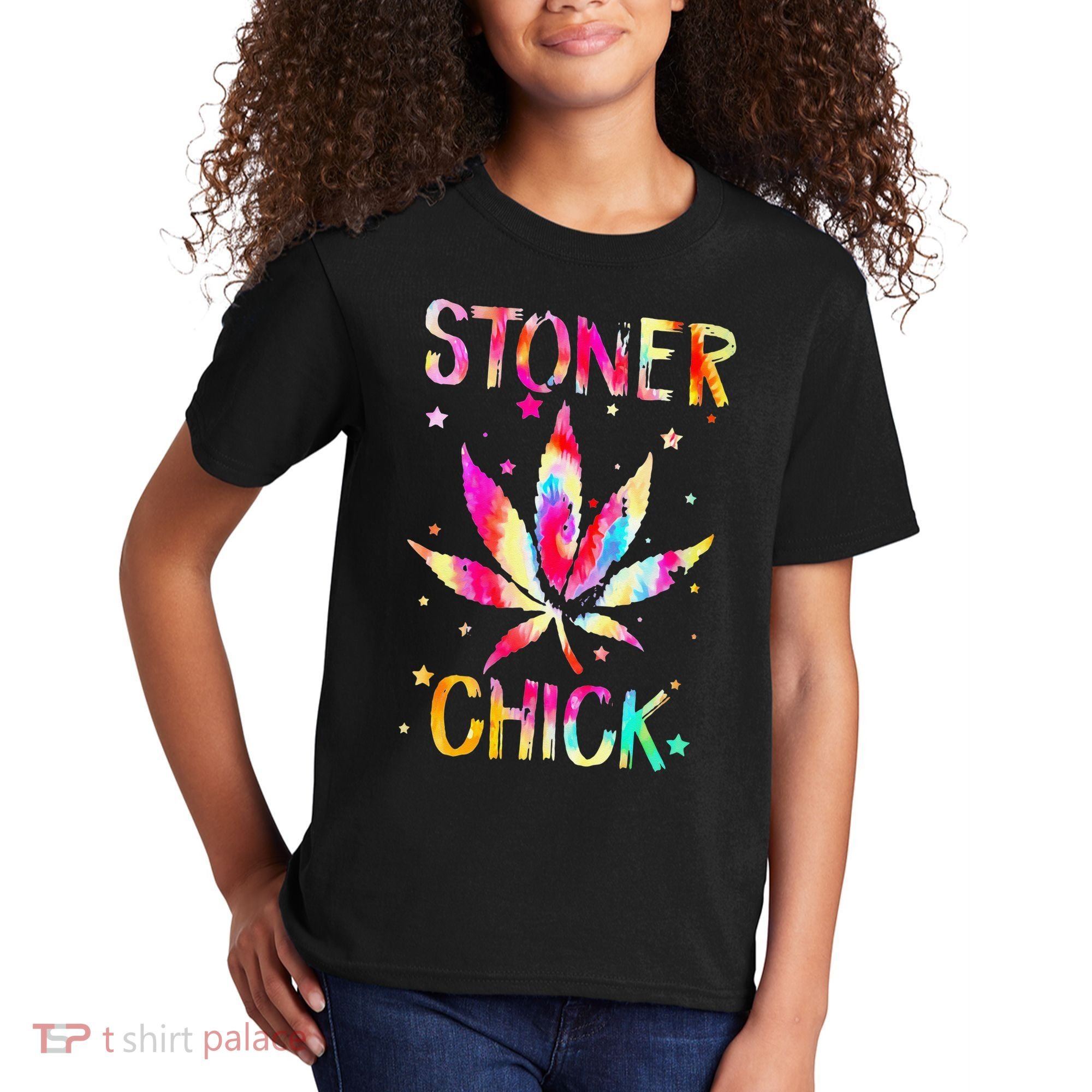 Stoner Chick Cannabis Stoner Marijuana Cannabis Kids T-Shirt