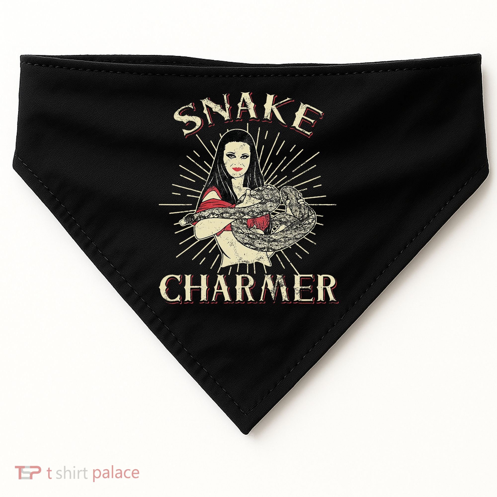 Snake Charmer Circus Party Snake Lover Gift Circus USA-Made Doggie Bandana
