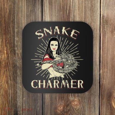 Snake Charmer Circus Party Snake Lover Gift Circus Coaster