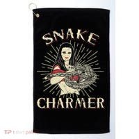 Snake Charmer Circus Party Snake Lover Gift Circus Golf Towel thumb 0