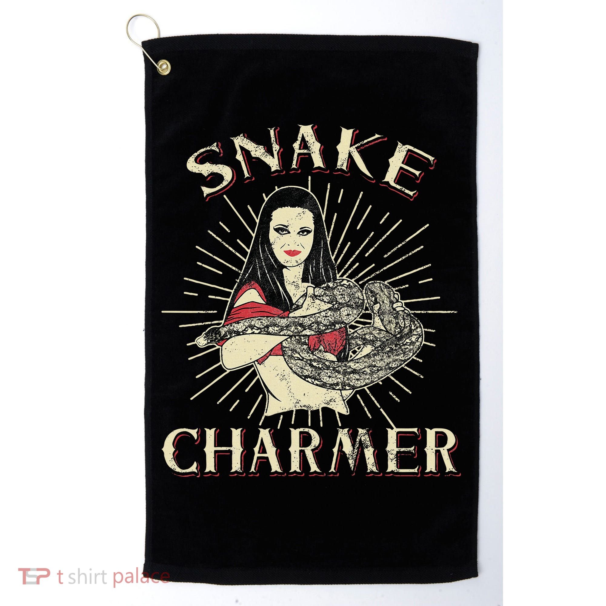 Snake Charmer Circus Party Snake Lover Gift Circus Golf Towel