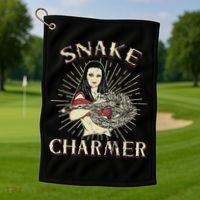 Snake Charmer Circus Party Snake Lover Gift Circus Golf Towel thumb 1