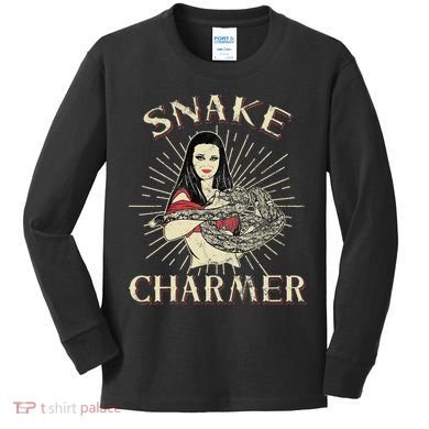 Snake Charmer Circus Party Snake Lover Gift Circus Kids Long Sleeve Shirt