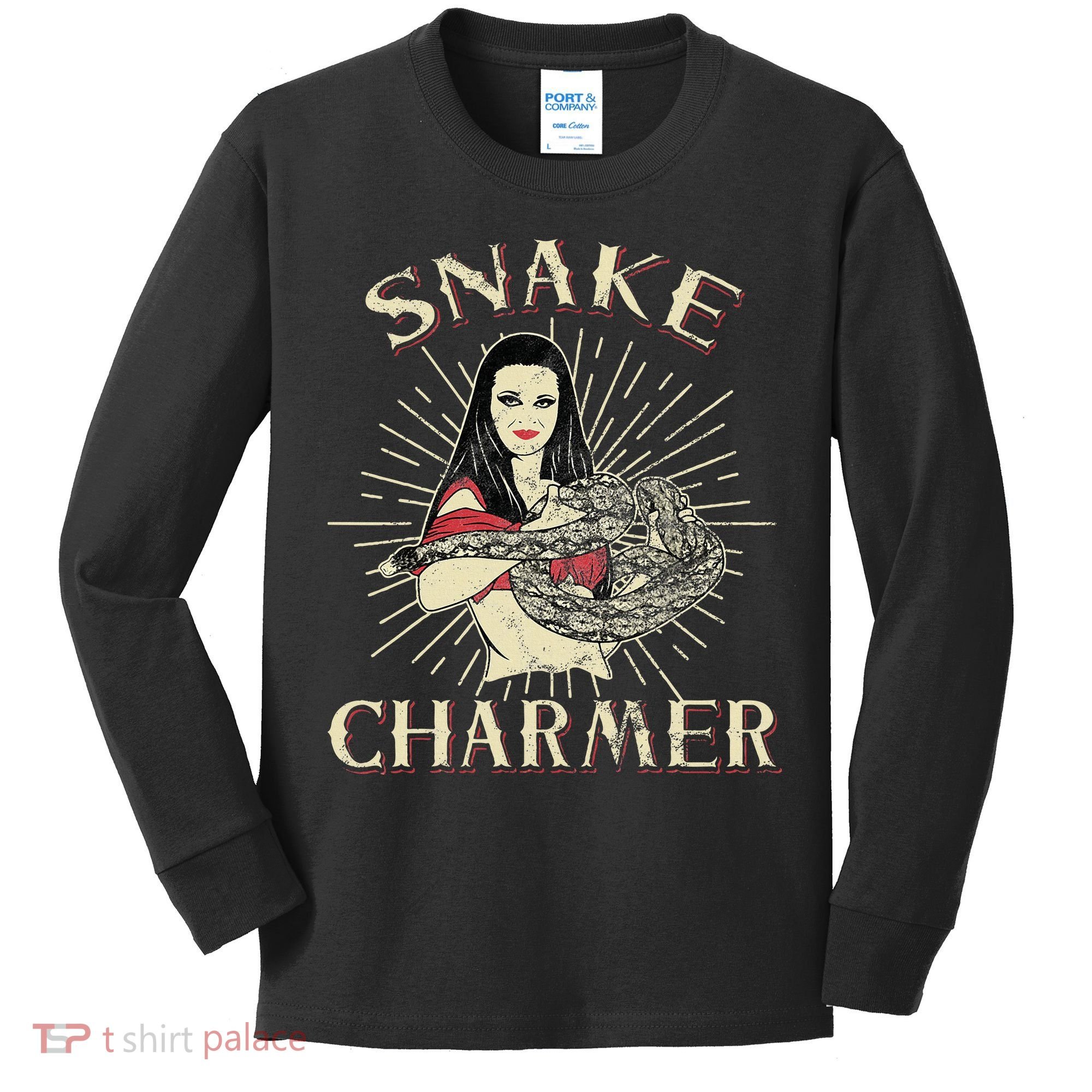 Snake Charmer Circus Party Snake Lover Gift Circus Kids Long Sleeve Shirt