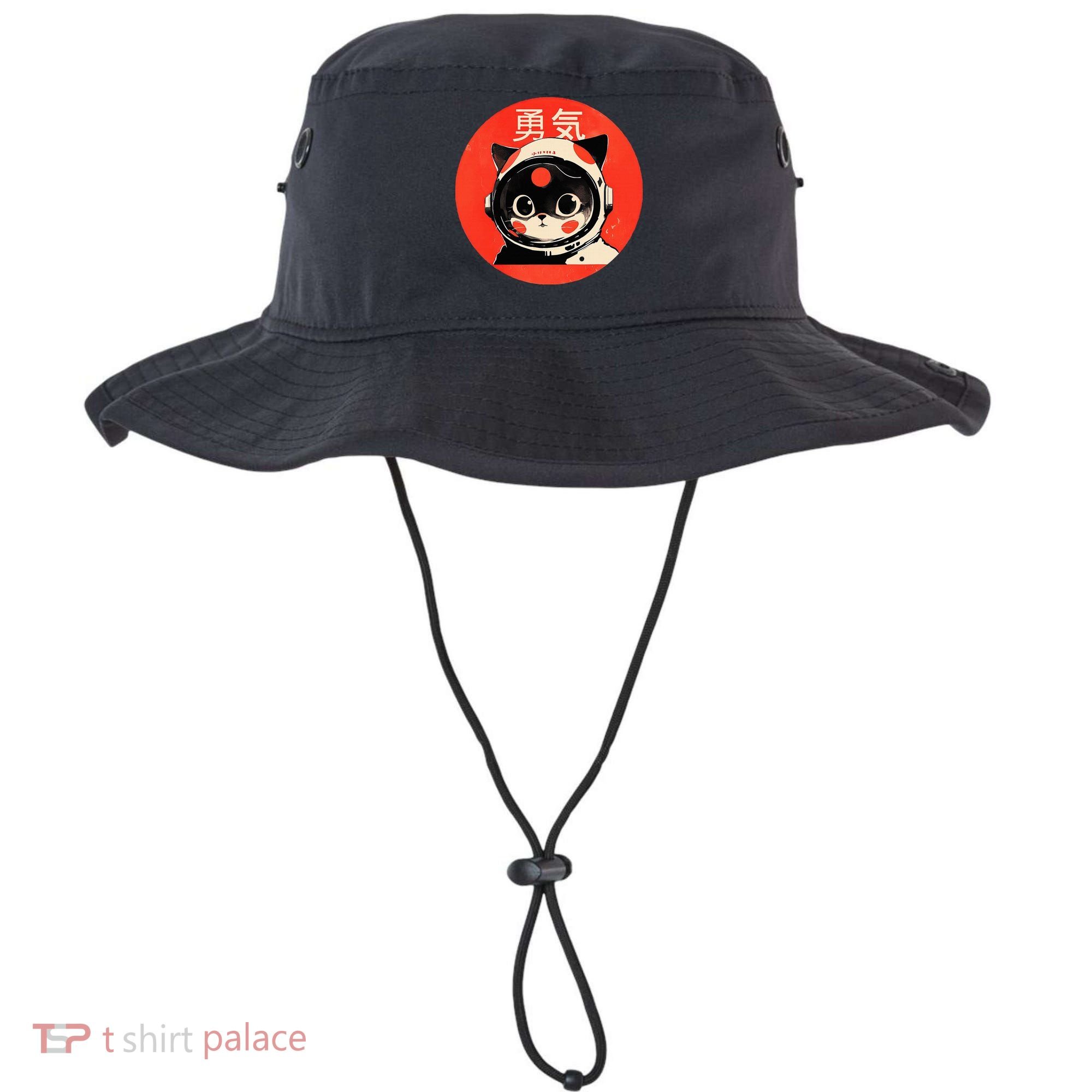 Space Cat Courage Japanese Retro Kawaii Cute Astronaut Cat Bucket Hat
