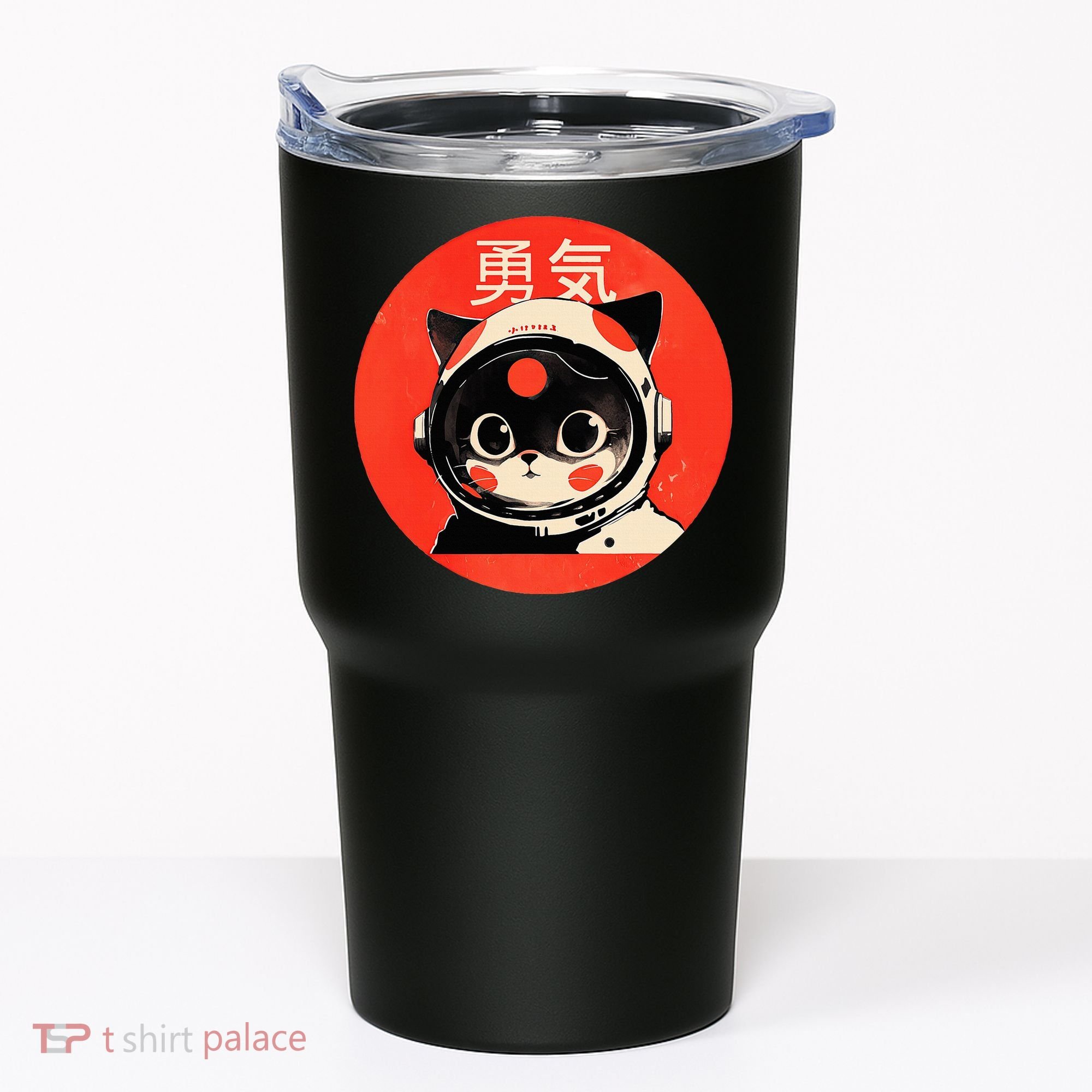 Space Cat Courage Japanese Retro Kawaii Cute Astronaut Cat Tumbler