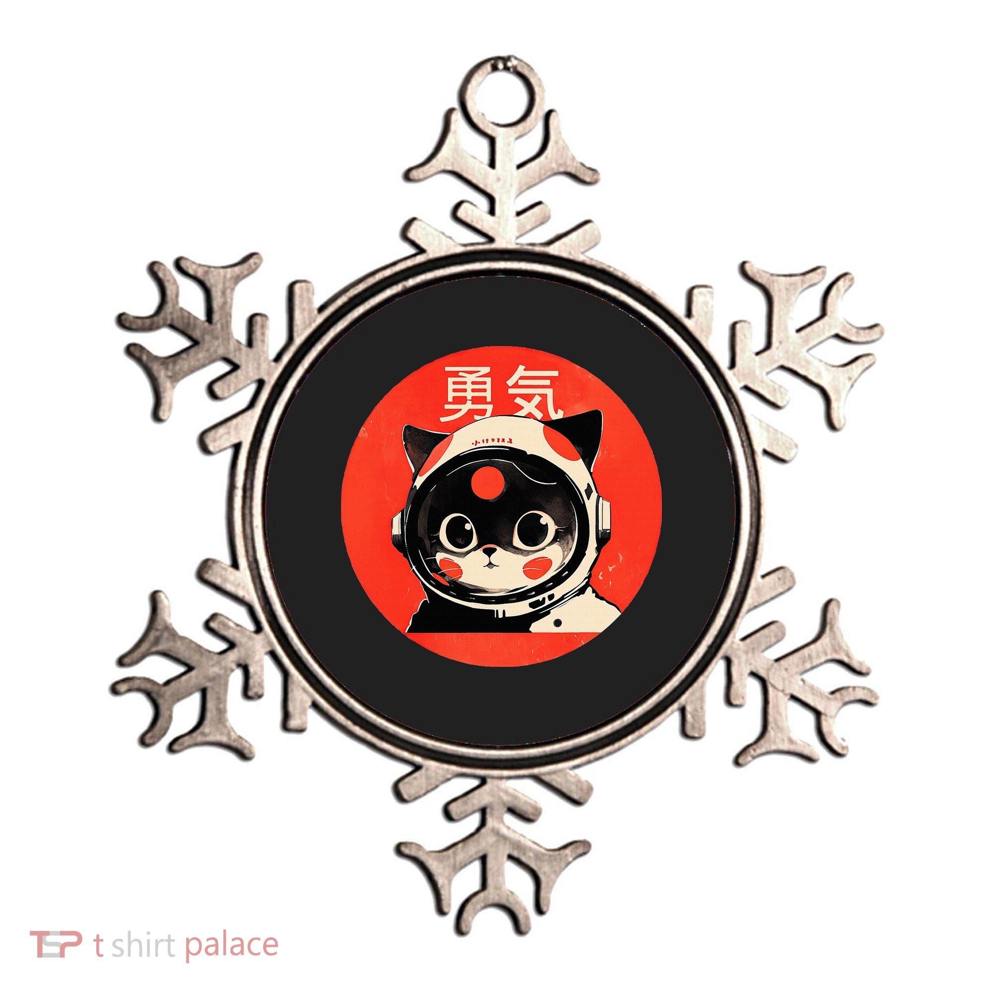 Space Cat Courage Japanese Retro Kawaii Cute Astronaut Cat Ornament