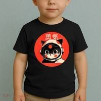 Space Cat Courage Japanese Retro Kawaii Cute Astronaut Cat Toddler T-Shirt thumb 2