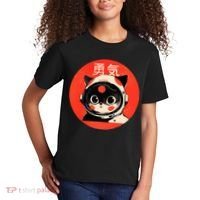 Space Cat Courage Japanese Retro Kawaii Cute Astronaut Cat Kids T-Shirt thumb 2