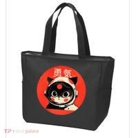 Space Cat Courage Japanese Retro Kawaii Cute Astronaut Cat Tote Bag thumb 3