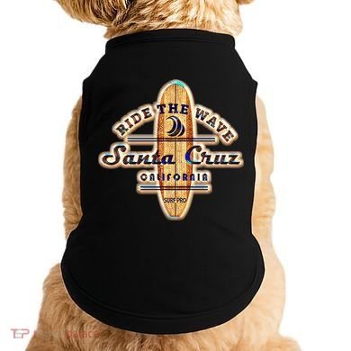 Santa Cruz Ca Vintage Surfers Gift Doggie Tank