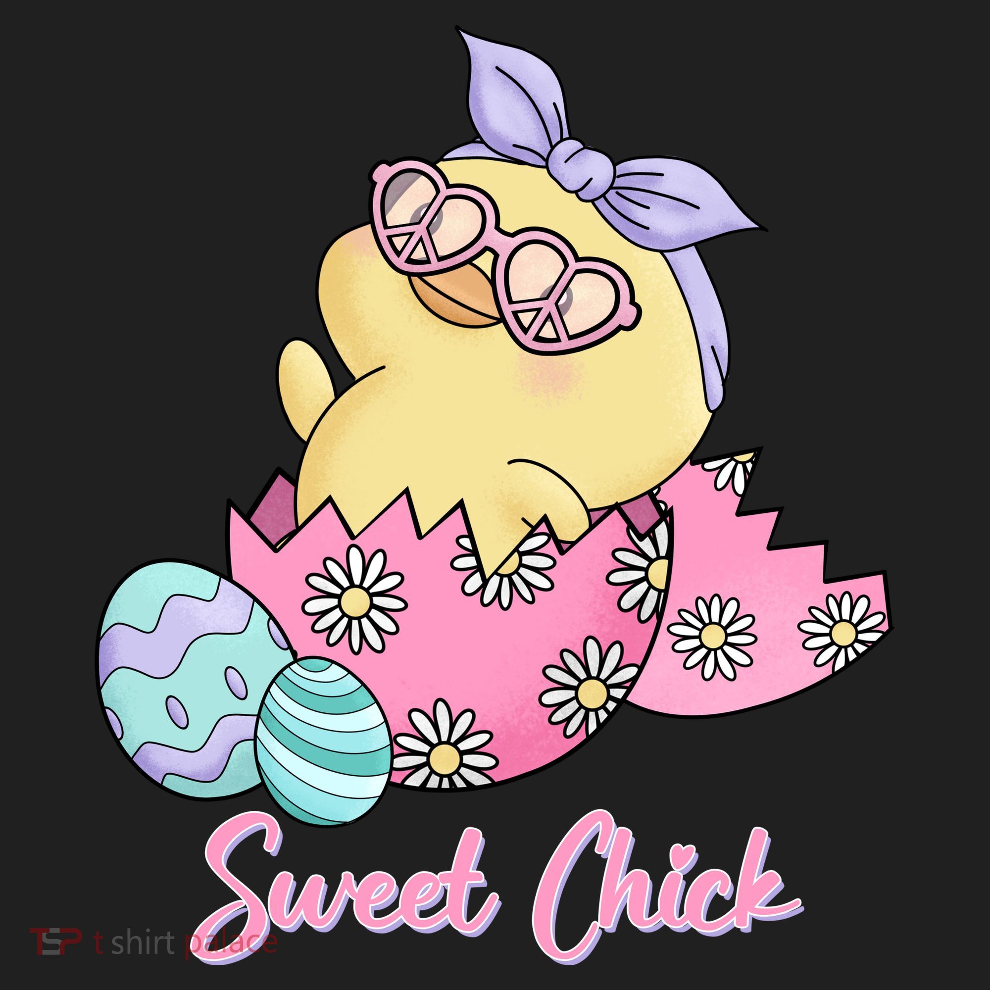Sweet Chick Cute Spring Easter Golf Towel