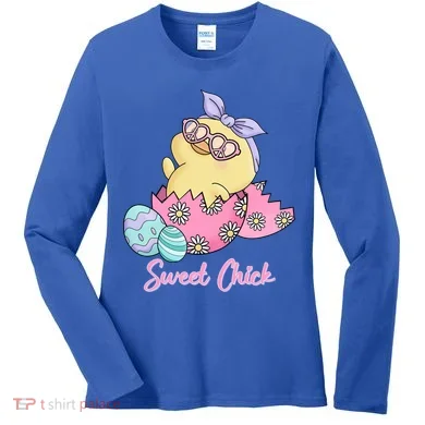 Sweet Chick Cute Spring Easter Women's Long Sleeve Shirt