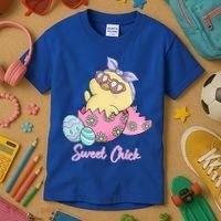 Sweet Chick Cute Spring Easter Kids T-Shirt thumb 3