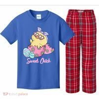 Sweet Chick Cute Spring Easter Kids Plaid Pajama Set thumb 0