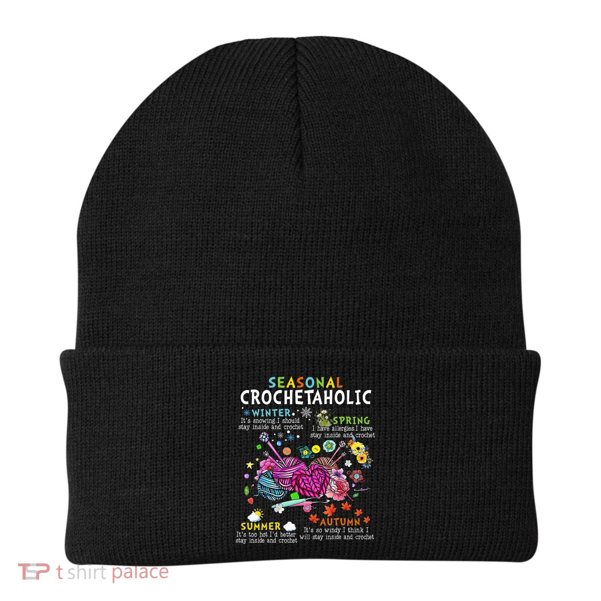 Seasonal Crochetaholic Crochet Crocheter Yarn Lover Beanie