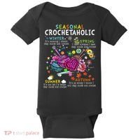 Seasonal Crochetaholic Crochet Crocheter Yarn Lover Baby Bodysuit thumb 0