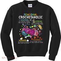 Seasonal Crochetaholic Crochet Crocheter Yarn Lover Kids Sweatshirt thumb 0