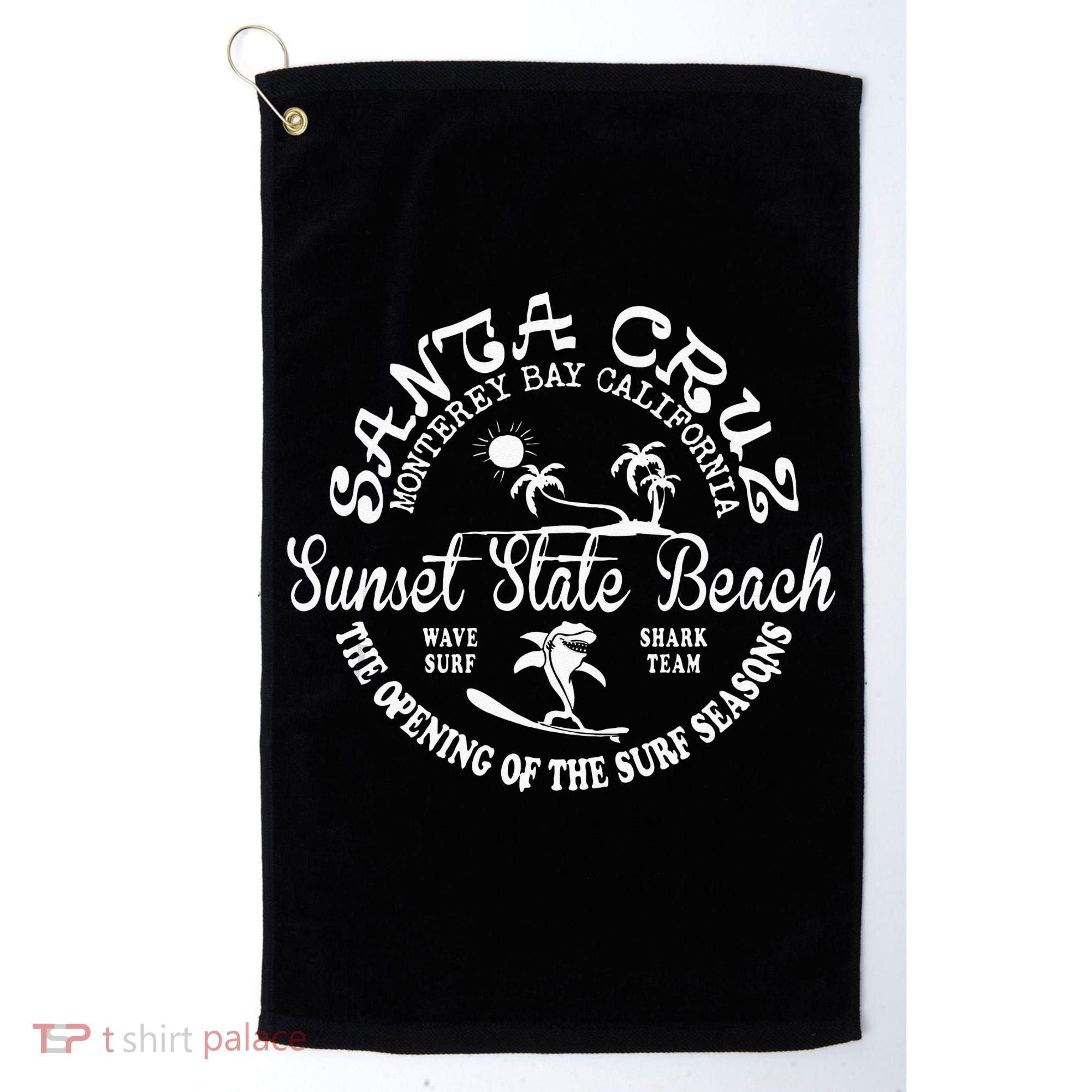 Santa Cruz California Beach Surfing Skate Clothing Golf Towel
