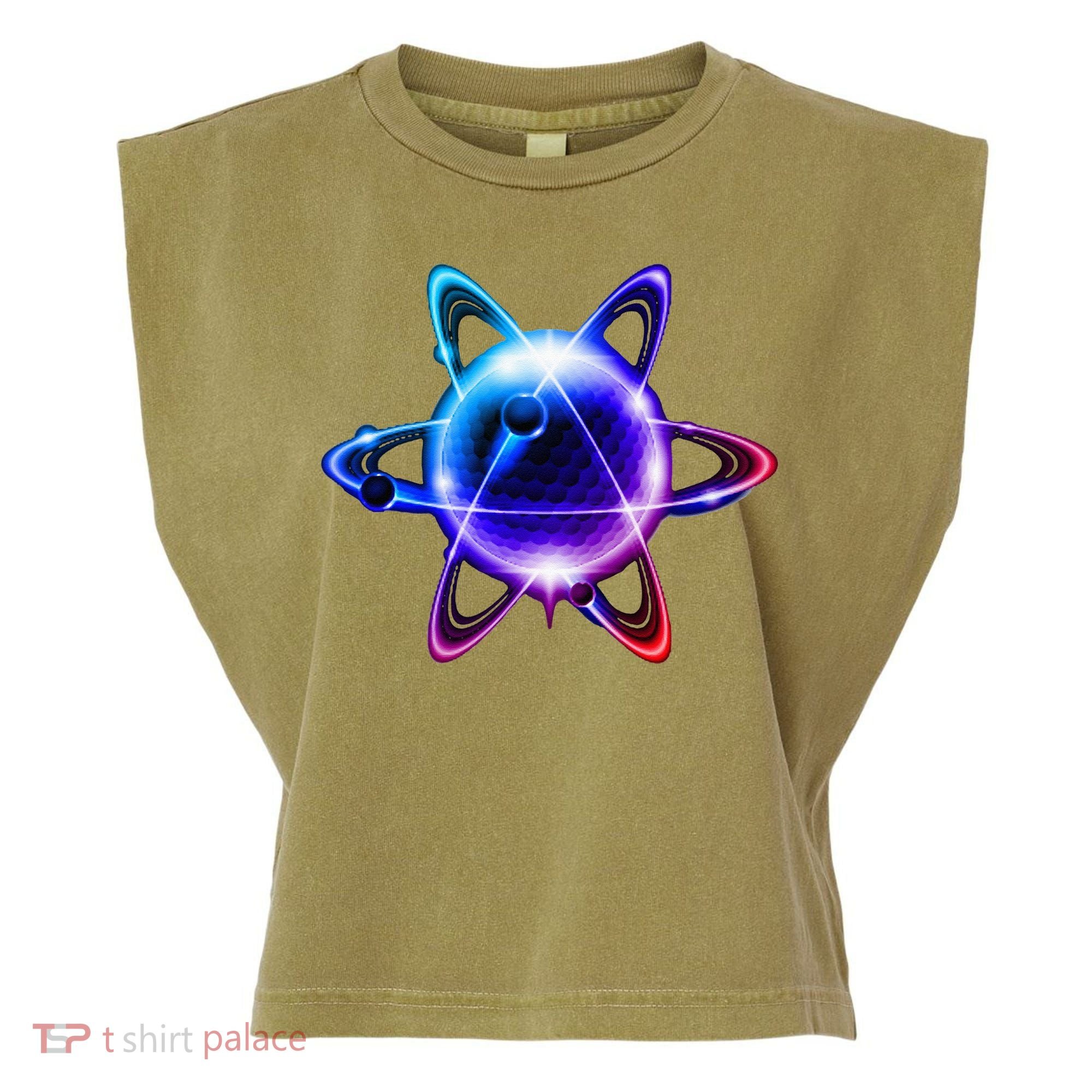 Science Chemistry Chemist Atom Atom Physics Garment-Dyed Women's Muscle Tee