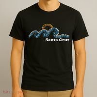 Santa Cruz California CA Sufing Waves Sunset Beach Vintage T-Shirt thumb 3