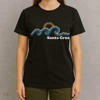 Santa Cruz California CA Sufing Waves Sunset Beach Vintage T-Shirt thumb 4