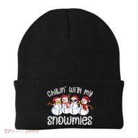 Snowman Christmas Chillin With My Snowmies Ugly Gift Beanie thumb 0