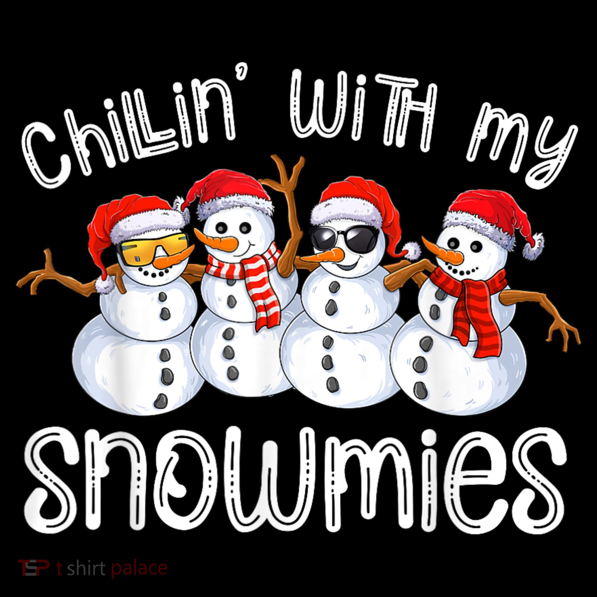 Snowman Christmas Chillin With My Snowmies Ugly Gift Women's Hoodie